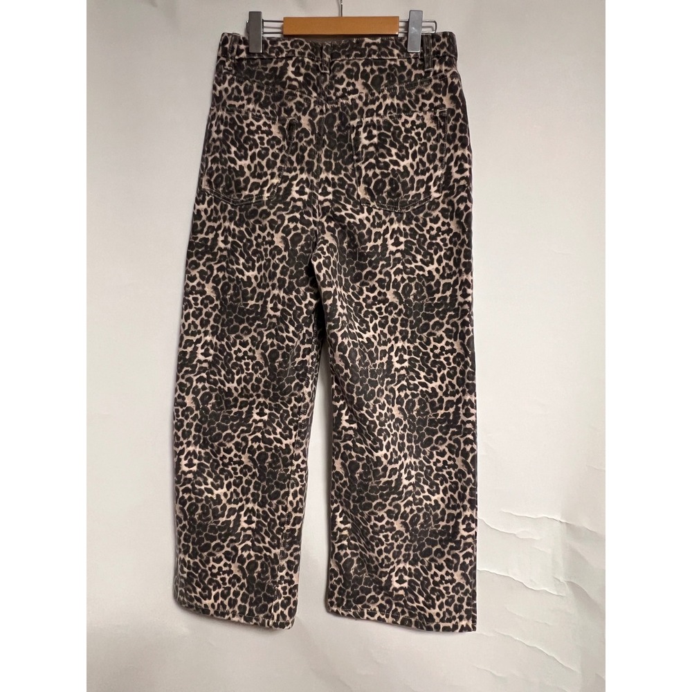 stradivarius Leopard Print Wide Leg Pants in Brown and Black
